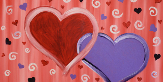 hearts painting