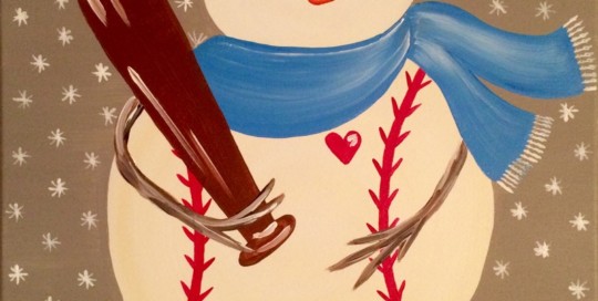 Baseball Snowman
