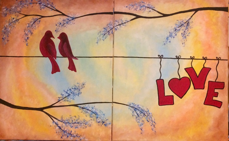 10:30 - 12:30pm Mother and Daughter/Son Paired Canvas ~ Two for $40