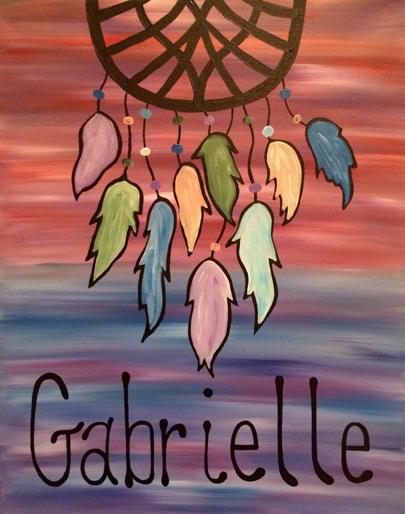 2:00 - 3:30 Kids Personalized Dream Catcher Canvas Session