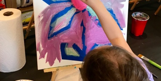 Taped Flower Canvas