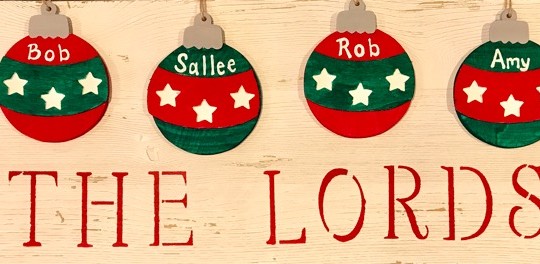 Rustic Family Ornaments