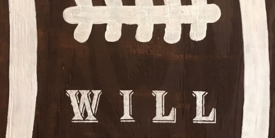 Wooden Football Sign
