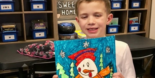 Snowman in Winter