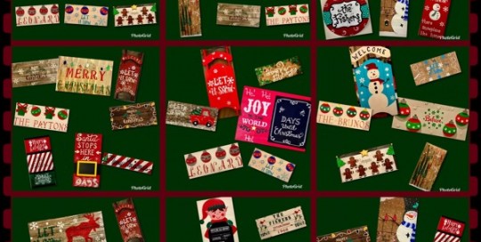 Holiday Wood Signs