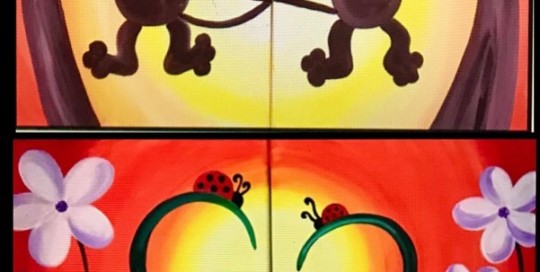 Robert Hunter Paired Canvases
