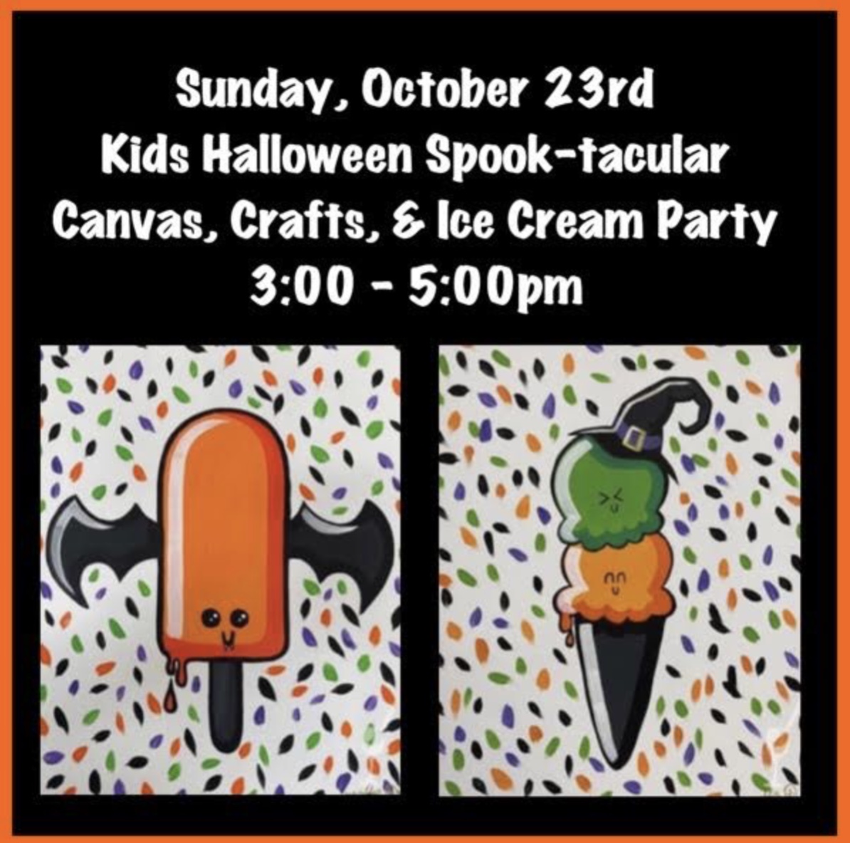 3:00-5:00pm Kids Halloween Spook-tacular Session