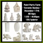 1:00 - 2:30 OR 2:30 - 4:00pm Public “All Ages” Ceramic Paint Session